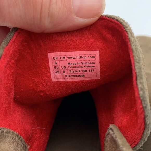 Fitflop Dash style brown suede pull on ankle boots thick active sole woman’s 8 - Picture 11 of 12